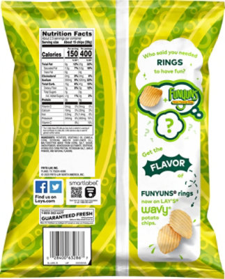 Lays Wavy Funyuns Potato Chips Onion Flavor - 2.625 OZ - Image 6