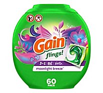 Gain Laundry Detergent Liquid Pod Not Applicable Moonlight Breeze Other - 60 CT