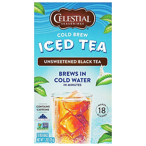 Celestial Seasonings Cold Brew Tea Unswt - 18 CT