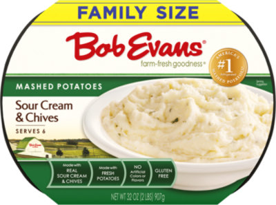 Bob Evans Sour Cream & Chives Mashed Potatoes Family Size - 32 Oz - Image 1