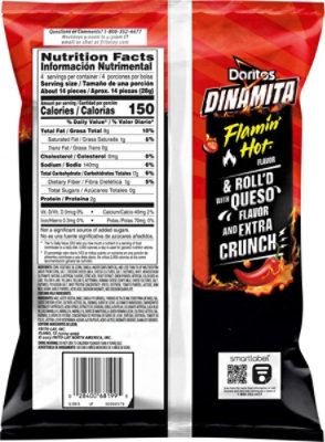 Doritos Dinamita Flamin Hot Queso - 4 OZ - Image 5