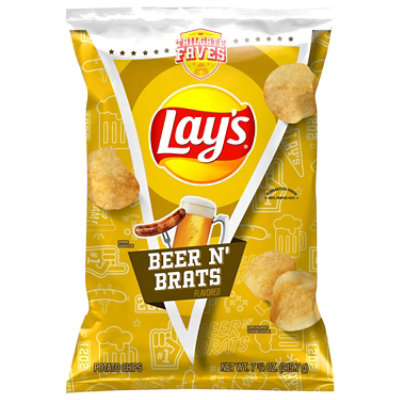 Onmogelijk Halloween stoomboot Lays Potato Chips Beer N Brats - 7.75 OZ - ACME Markets