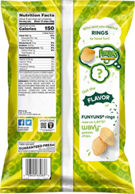 Lays Wavy Potato Chips Funyuns Onion Flavored - 7.5 OZ - Image 6