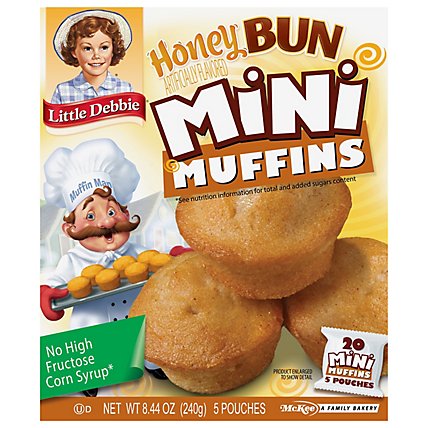 Snack Cakes Little Debbie Family Pack Mini Muffins Honey Bun - 8.44 OZ - Image 3