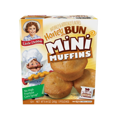 Snack Cakes Little Debbie Family Pack Mini Muffins Honey Bun - 8.44 OZ - Image 2