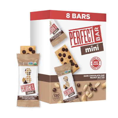 Perfect Bar Mini Dark Chocolate Chip Peanut Butter Protein Bar Organic - 8-0.88 Oz - Image 1