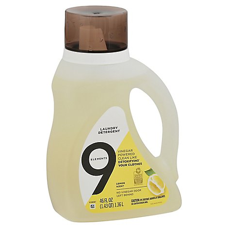 9 Elements Lemon Liquid Laundry Detergent - 46 FZ