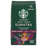 Starbucks Sumatra 100% Arabica Dark Roast Ground Coffee Bag - 18 Oz - Image 1