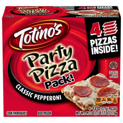 Totino's Classic Pepperoni Party Pizza 4 Pack - 39.2 OZ - Safeway