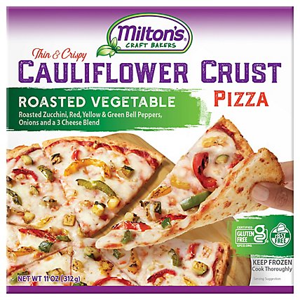 Milton's Craft Bakers Roasted Vegetable Cauliflower Crust Pizza - 11 Oz - Image 3