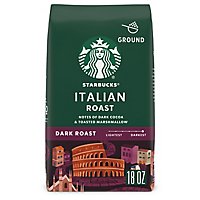 Starbucks Italian Roast 100% Arabica Dark Roast Ground Coffee Bag - 18 Oz - Image 1