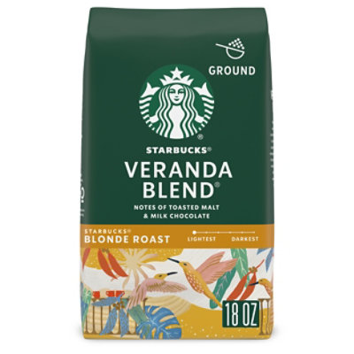 Starbucks Veranda Blend 100% Arabica Blonde Roast Ground Coffee Bag - 18 Oz