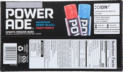 Powerade Sports Mountain Berry Fruit Punch Freezer Bars - 24 Oz - Image 6