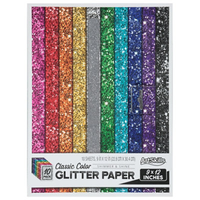 Artskills Prem Glitter Paper - 10 CT - Image 2