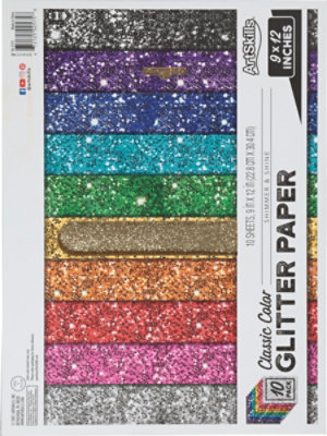 Artskills Prem Glitter Paper - 10 CT - Image 3