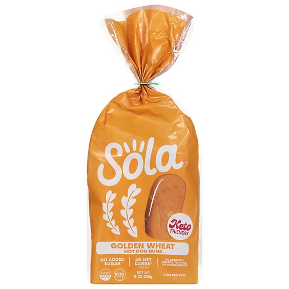 Sola Frozen Hot Dog Buns Wheat - 9 OZ