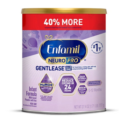 Enfamil Gentlease Neuropro Baby Formula Powder Value Can - 27.4 OZ - Image 1