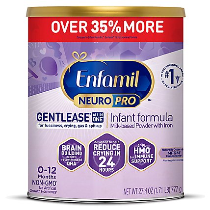 Enfamil Gentlease Neuropro Baby Formula Powder Value Can - 27.4 OZ - Image 1