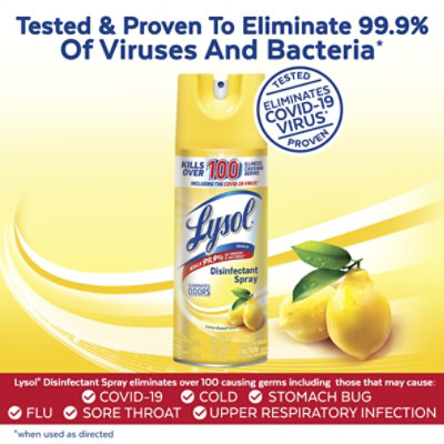 Lysol Lemon Breeze Disinfectant Spray - 12.5 Oz - Image 2