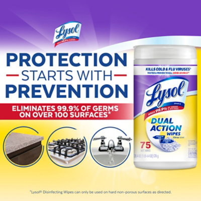 Lysol Dual Action Citrus Disinfecting Wipes - 75 Count - Image 7