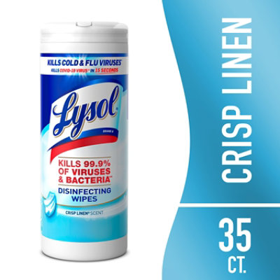 Lysol Crisp Linen Disinfecting Wipes - 35 Count - Image 1