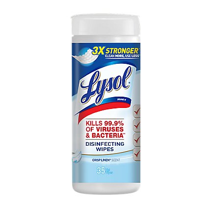 Lysol Crisp Linen Disinfecting Wipes - 35 Count - Image 1