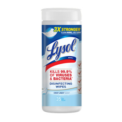 Lysol Crisp Linen Disinfecting Wipes - 35 Count