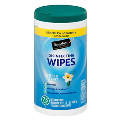 Signature SELECT Fresh Scent Disinfectant Wipe - 75 Count - Image 3