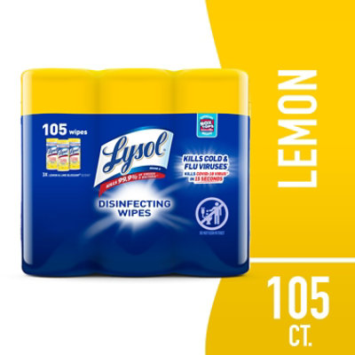 Lysol Lemon Lime Blossom Disinfecting Wipes - 105 Count - Image 1