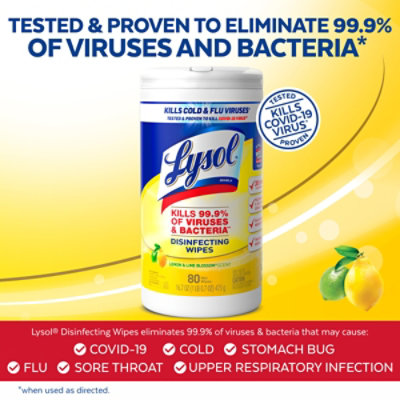 Lysol Lemon Lime Blossom Disinfecting Wipes - 105 Count - Image 4