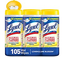 Lysol Lemon Lime Blossom Disinfecting Wipes - 105 Count