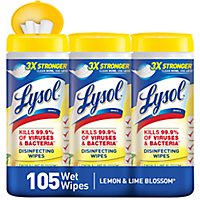 Lysol Lemon Lime Blossom Disinfecting Wipes - 105 Count - Image 1