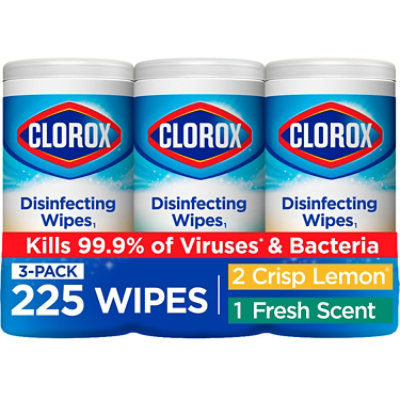 Clorox® Disinfecting Wipes, Lemon Fresh, 75 Wipes (6 PK)