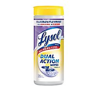Lysol Dual Action Wipes - 35 Count.