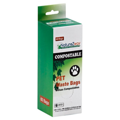 Naturezway Compostable Pet Waste Bags - 60 CT