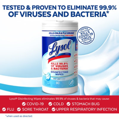 Lysol Crisp Linen Disinfecting Wipes - 80 Count - Image 4