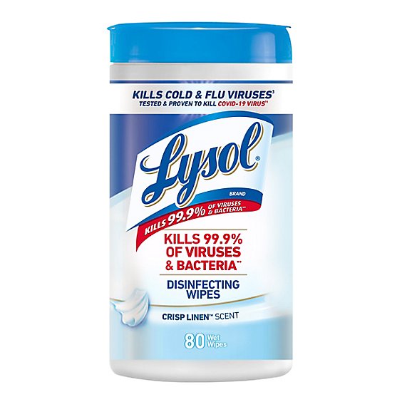 Lysol Crisp Linen Disinfecting Wipes - 80 Count