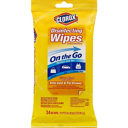 Clorox Disinfecting Wipes On-the-go Citrus Blend - 34 CT - Image 2