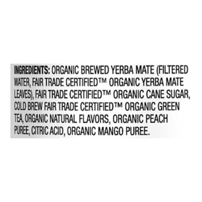 Honest Yerba Mate Peach Mango Can - 15.5 FZ - Image 5