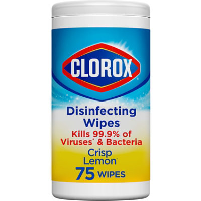 Clorox Crisp Lemon Bleach Free Disinfecting Cleaning Wipes - 75 Count - Image 1