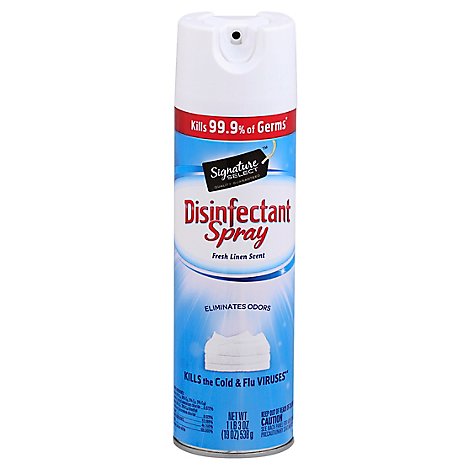 Signature Select Disinfectant Spray Fresh Linen - 19 OZ