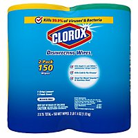 Clorox Fresh And Lemon Scent Disinfecting Wipes Twin Pack - 2-75 CT - Image 1