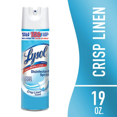 Lysol Crisp Linen Disinfectant Spray - 19 Oz