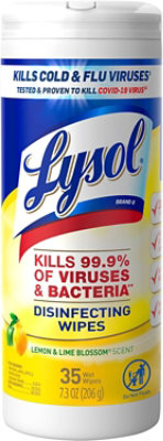 Lysol Lemon Lime Blossom Disinfectant Wipes - 35 Count - Image 2