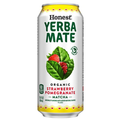 Honest Yerba Mate Strawberry Pomegranate Matcha Can - 15.5 FZ - Image 3