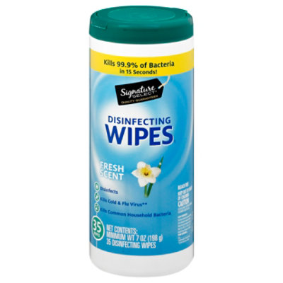 Signature SELECT Fresh Scent Disinfectant Wipe - 35 Count - Image 2