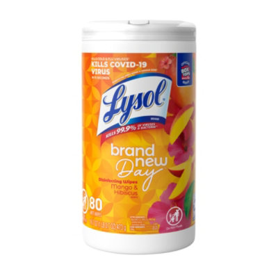 Lysol Multi Surface Mango And Hibiscus Disinfectant Wipes - 80 Count - Image 2