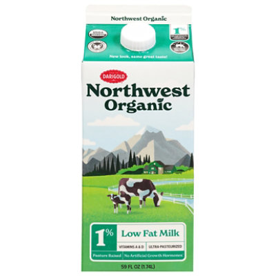 Darigold Northwest Organic 1% Milk 59oz - Case Of 6 - 59 FZ - Image 1
