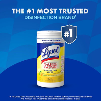 Lysol Lemon And Lime Blossom  Disinfecting Wipes - 160 Count - Image 3