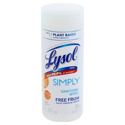 Lysol Wipes Simply Orange - 35 CT - Image 1
